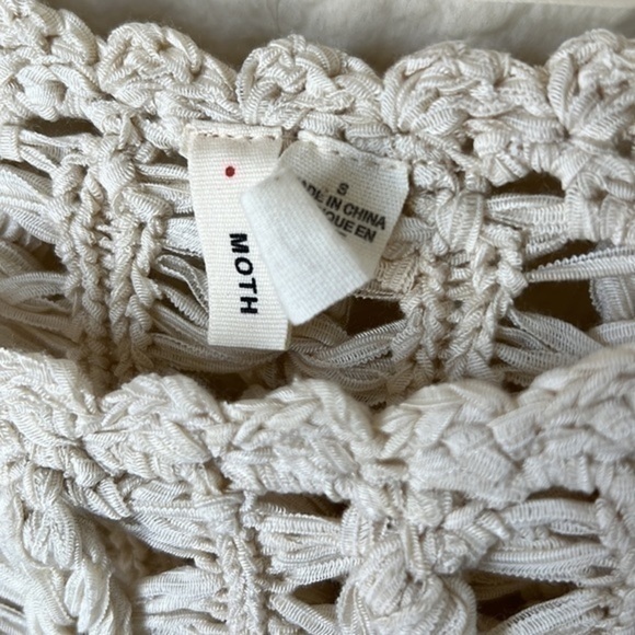 MOTH loose yarn knit cream blouse - Picture 4 of 10